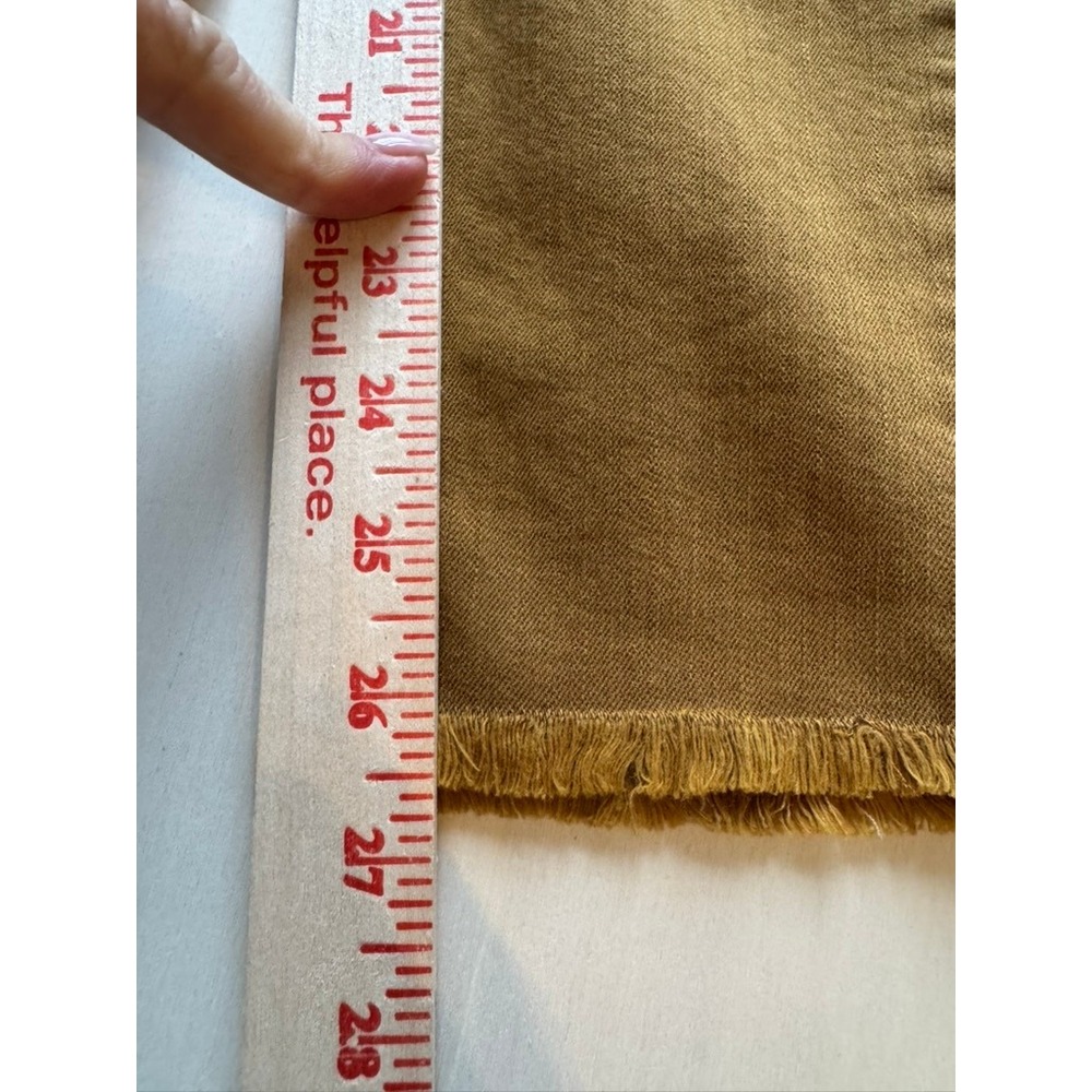 LOFT Mustard Yellow High Waist Skinny Crop Raw Hem Jeans 26 2 330NC1 - Picture 11 of 12